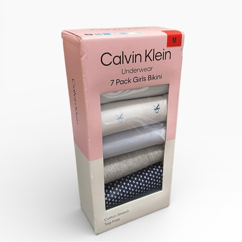 Calvin Klein 7 pack Girls Bikini Underwear - Assorted Colors size M
